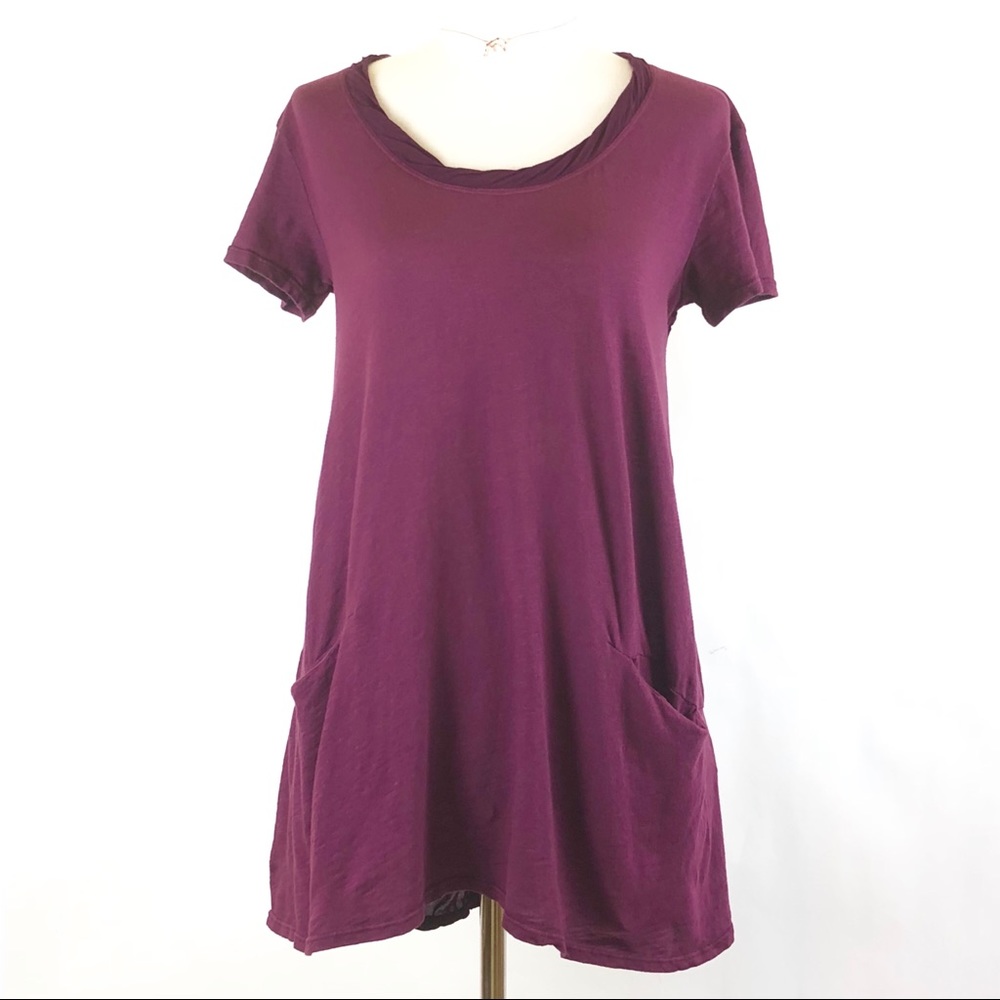 Anthropologie Left of Center Clea Tunic Pocket Tee XS